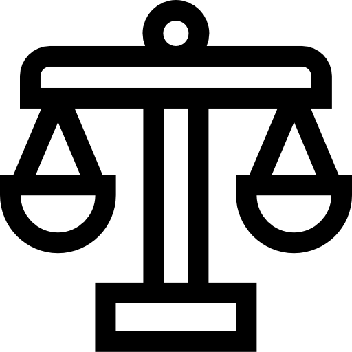 gerechtigheid Basic Straight Lineal icoon