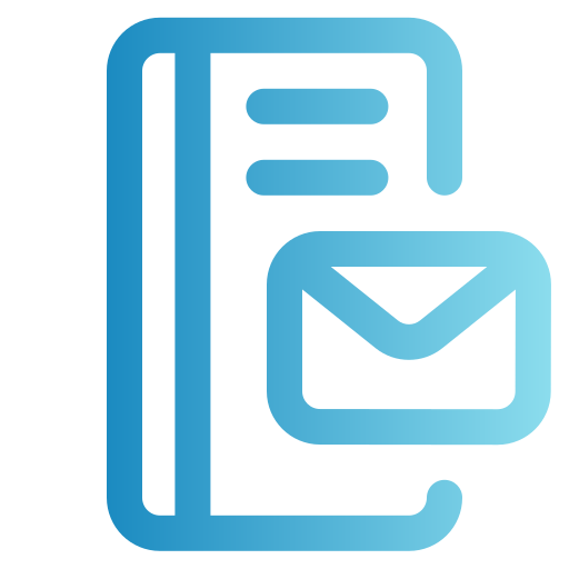 Contact mail Generic gradient outline icon