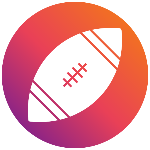 Rugby ball Generic gradient fill icon