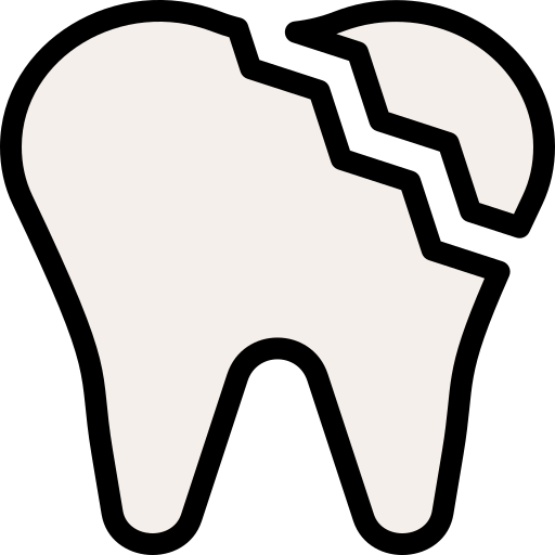 gebroken tand Generic color lineal-color icoon