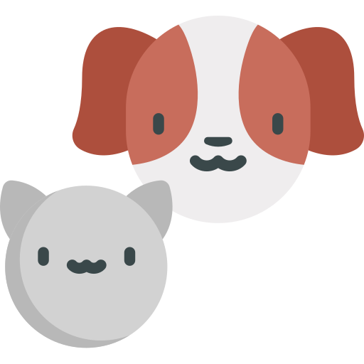mascotas Kawaii Flat icono