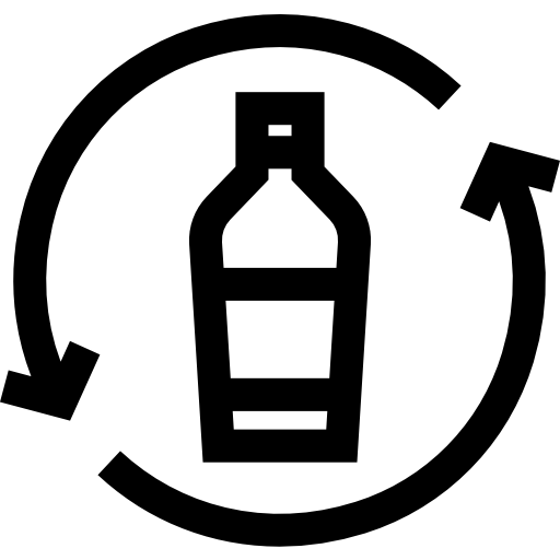 botella Basic Straight Lineal icono