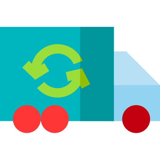 Recycling truck Basic Straight Flat icon