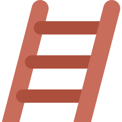 escalera Kawaii Flat icono