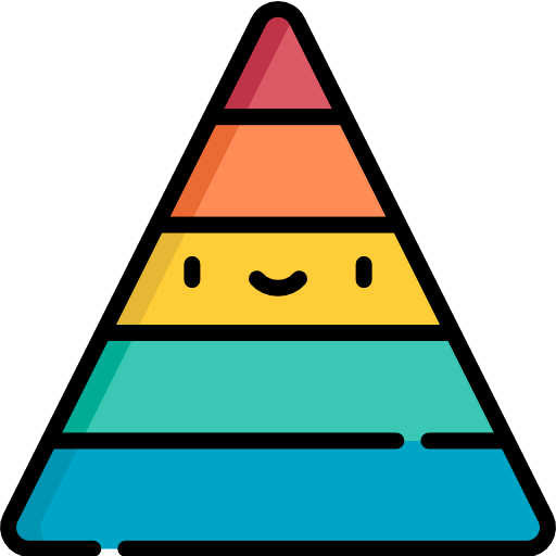 pyramide Kawaii Lineal color icon