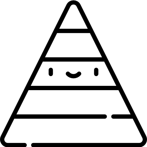 Pyramid Kawaii Lineal icon