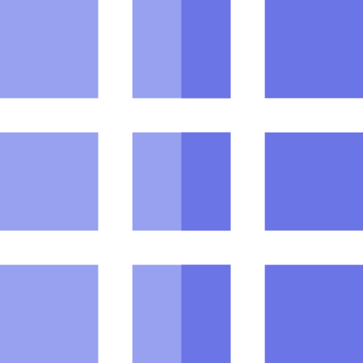 Grid Basic Straight Flat icon