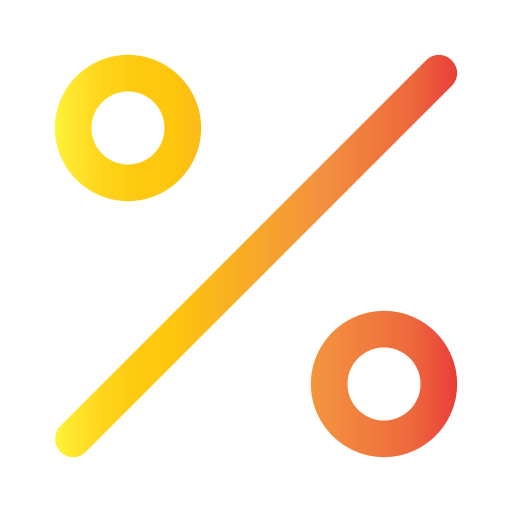 percentage Generic gradient outline icoon