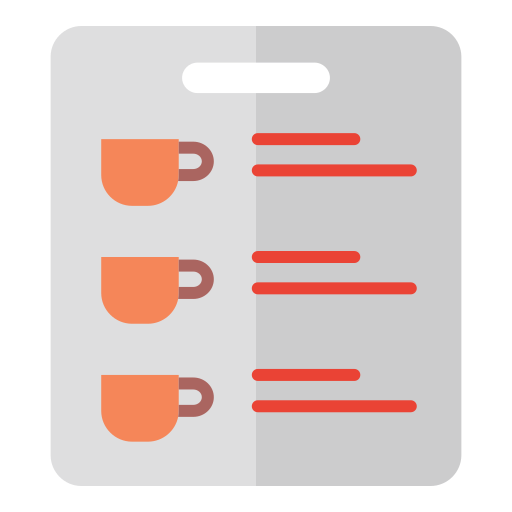 koffie menu Generic color fill icoon
