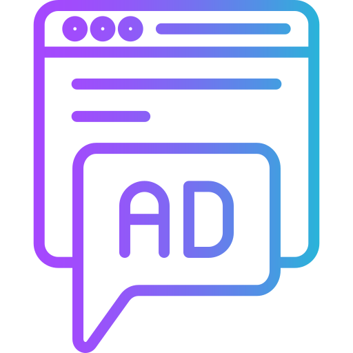 Advertisement Generic gradient outline icon