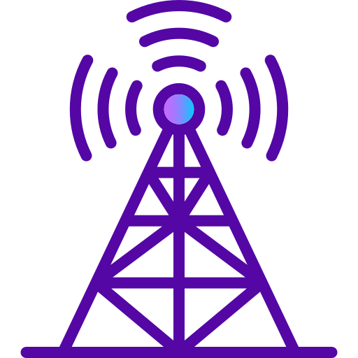 Broadcast Generic gradient lineal-color icon
