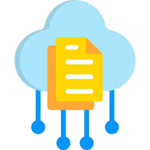 datos en la nube Generic color fill icono