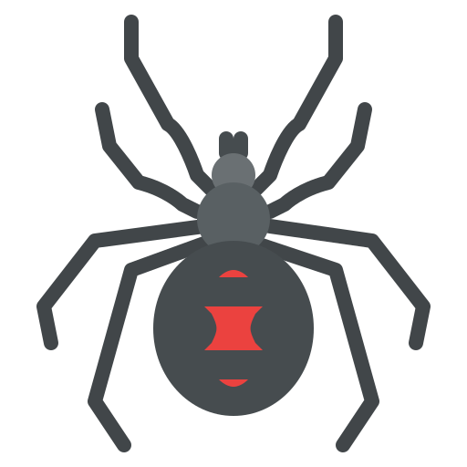 spin zwarte weduwe Generic color fill icoon