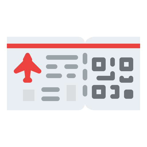linia lotnicza z biletami Generic color fill ikona