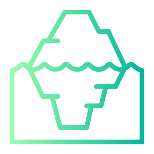 iceberg Generic gradient outline icono