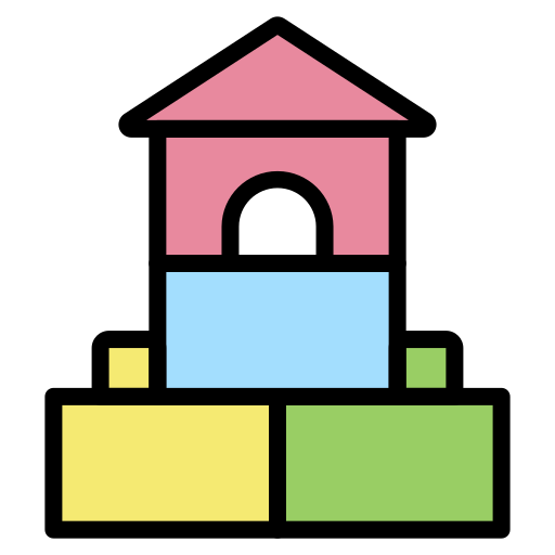 Toy blocks Generic color lineal-color icon