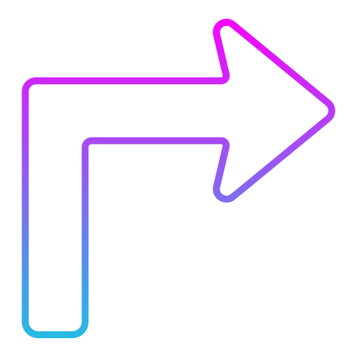 biegen sie rechts ab Generic gradient outline icon