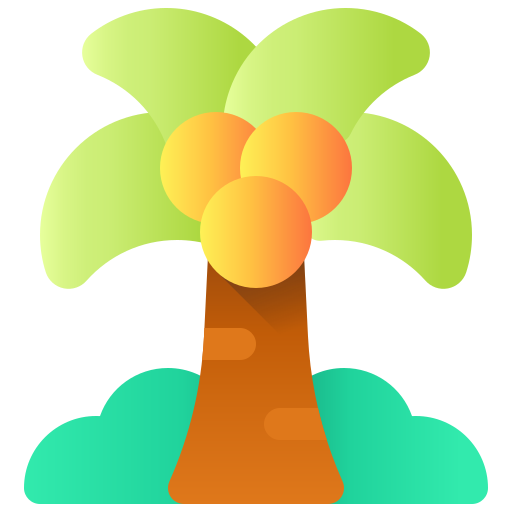 drzewo kokosowe Generic gradient fill ikona
