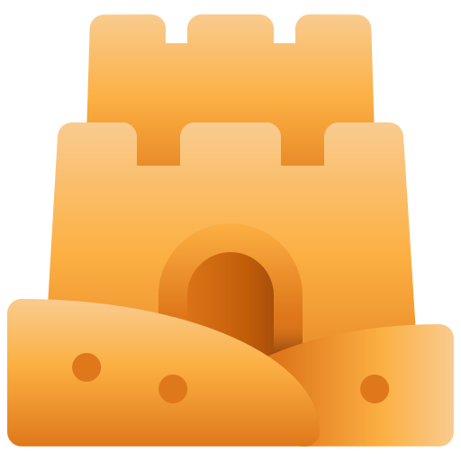 castillo de arena Generic gradient fill icono