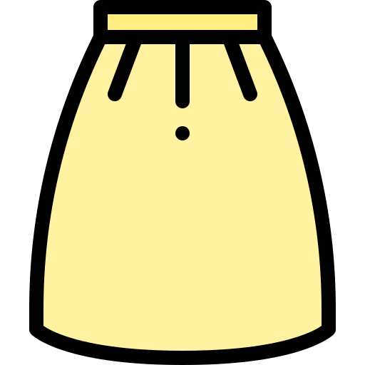 Skirt Detailed Rounded Lineal color icon