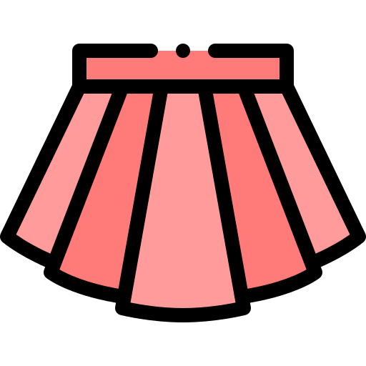 mini falda Detailed Rounded Lineal color icono