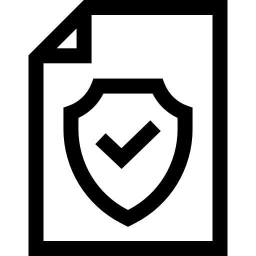 seguro Basic Straight Lineal Ícone