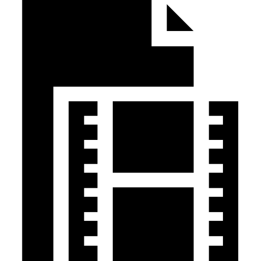 archivo de vídeo Basic Straight Filled icono