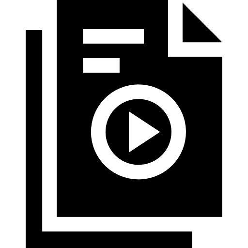 archivo de vídeo Basic Straight Filled icono