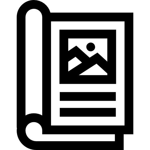 czasopismo Basic Straight Lineal ikona