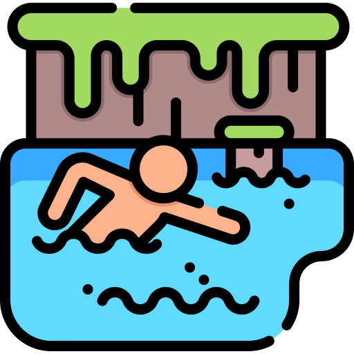la natation Special Lineal color Icône