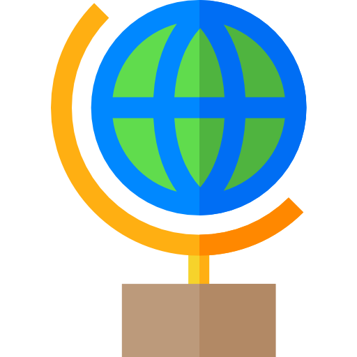 Globe grid Basic Straight Flat icon