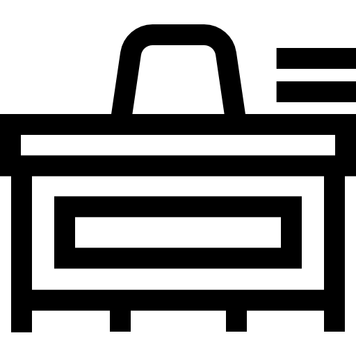 escritorio Basic Straight Lineal icono