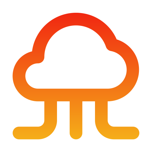 cloud computing Generic gradient outline Icône