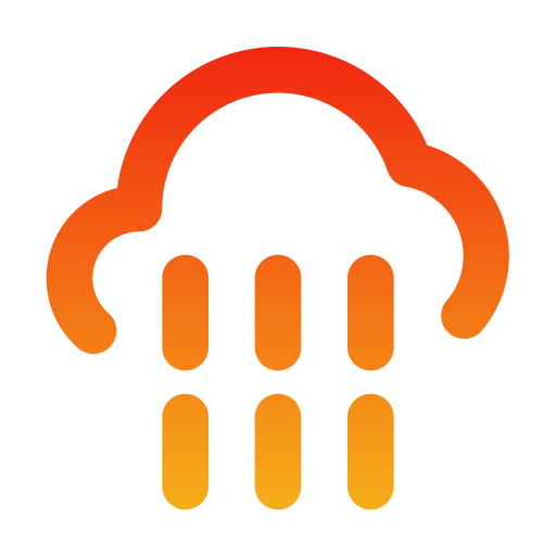 piogge di nuvole Generic gradient outline icona