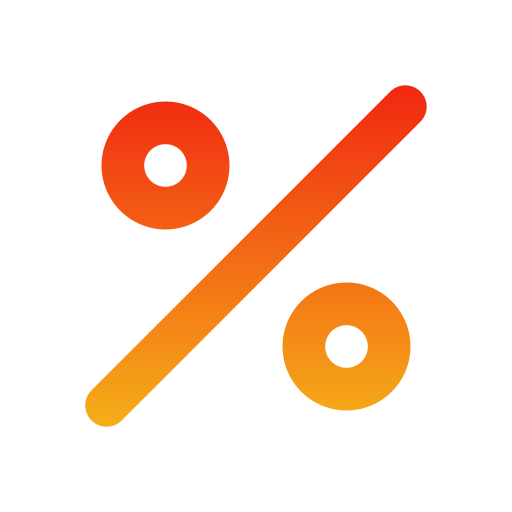 percentagem Generic gradient outline Ícone