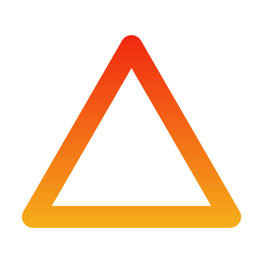 triângulo Generic gradient outline Ícone