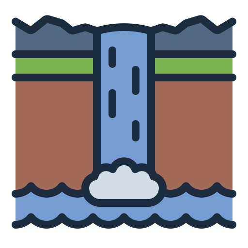 wodospad Generic color lineal-color ikona