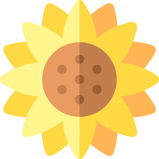 zonnebloem Basic Rounded Flat icoon