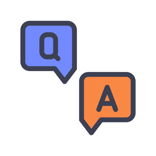 Q and a Generic color lineal-color icon