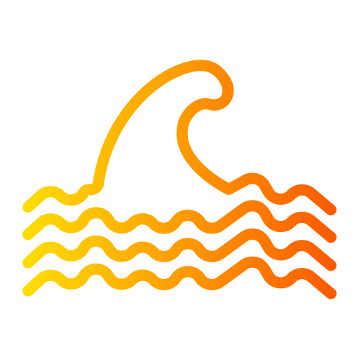 Waves Generic gradient outline icon