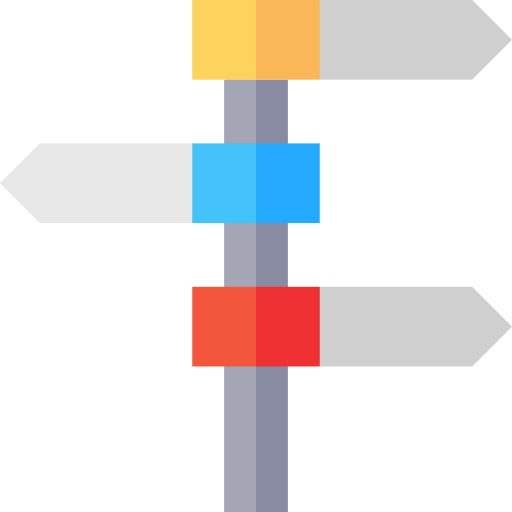 besluitvorming Basic Straight Flat icoon