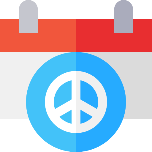 internationale dag van de vrede Basic Straight Flat icoon