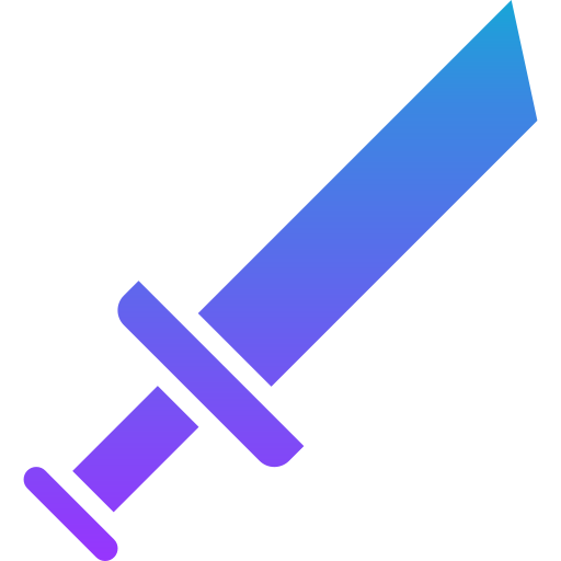 długi miecz Generic gradient fill ikona
