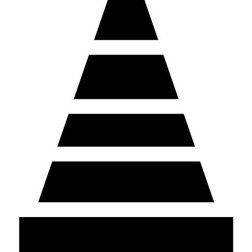 円錐 Basic Straight Filled icon