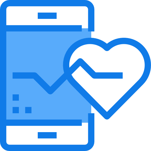 Heart rate Justicon Blue icon