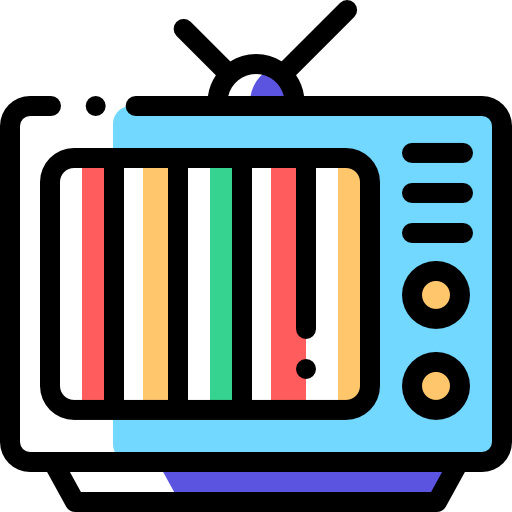 텔레비전 Detailed Rounded Color Omission icon