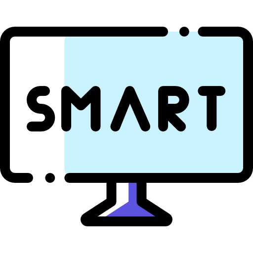 Smart tv Detailed Rounded Color Omission icon