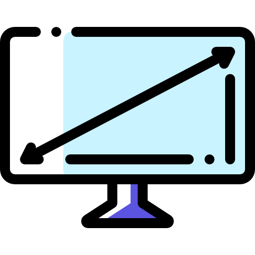 Monitor Detailed Rounded Color Omission icon