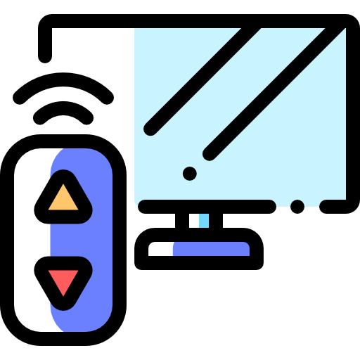 テレビ Detailed Rounded Color Omission icon