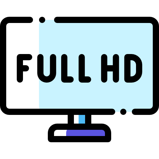 Television Detailed Rounded Color Omission icon